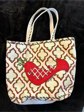 BRIGHTON Love & Joy Canvas Tote Purse Bag Heart Dove Casual Reusable Eco